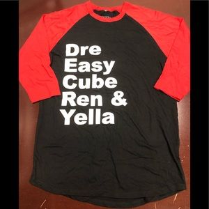NWA black raglan Tshirt